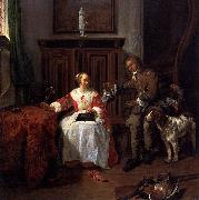 Gabriel Metsu The Hunter s Gift oil painting reproduction